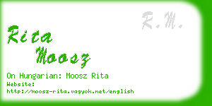 rita moosz business card